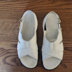 Easy Spirit White Leather Sandals